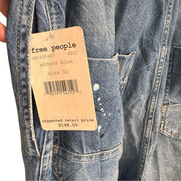 Free People Dustbowl Wide Leg Jeans Miners Blue NWT 32 - Picture 4 of 5